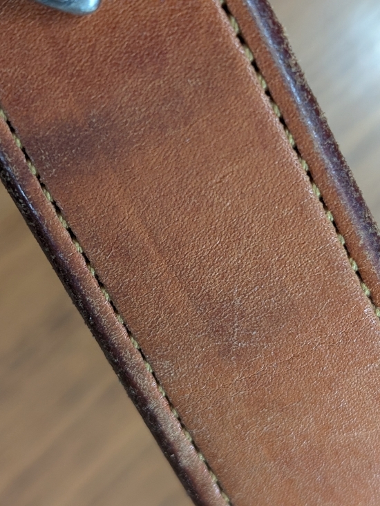 Women\'s Brown Leather Western Belt with Engraved Silver Accents main image 4